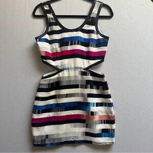 NWT Parker 100% silk cut out mini dress Sz S